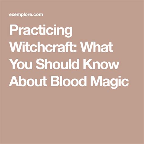 Blood magic wicca